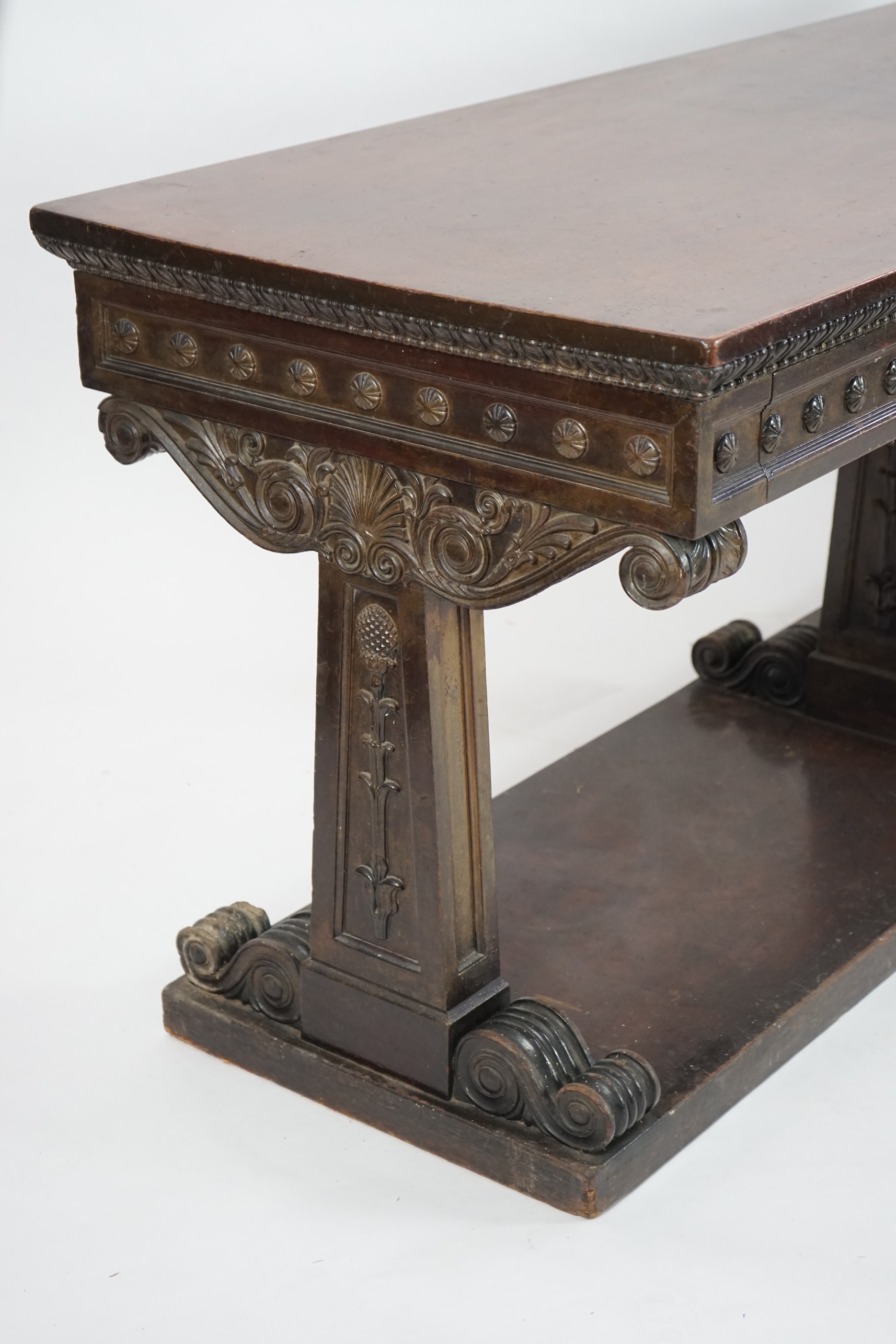 A Victorian Adam revival mahogany centre table